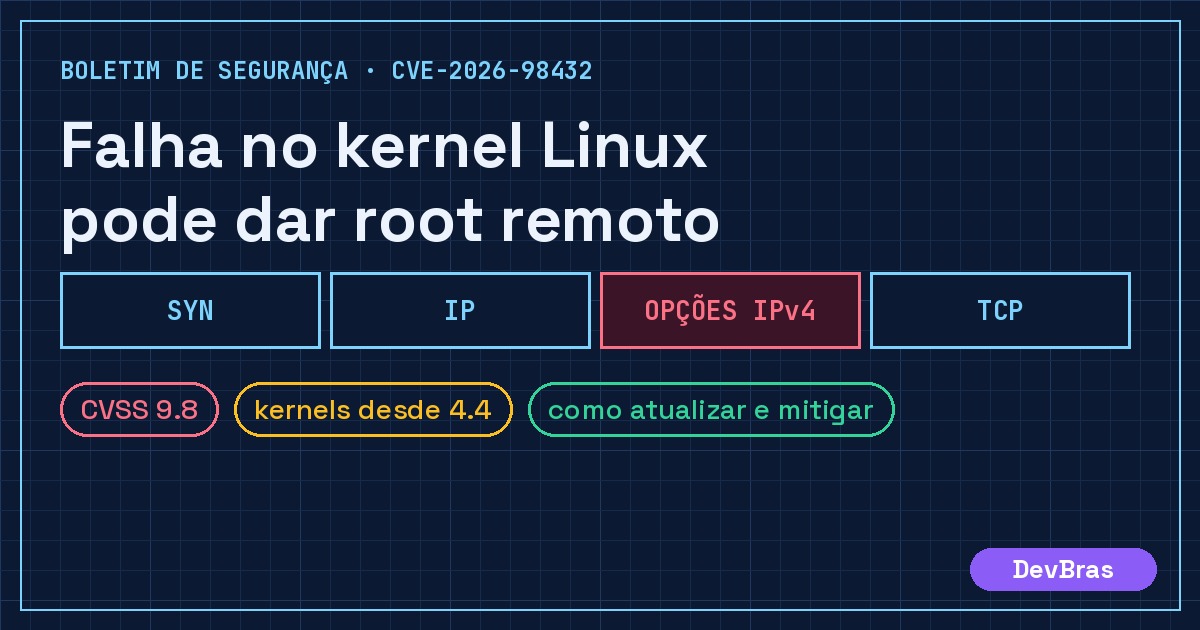 Capa do artigo: Falha no kernel Linux dá root remoto: como se proteger